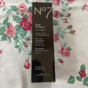 No7 STAY PERFECT Foundation WARM SAND SPF15 1oz Original Rare